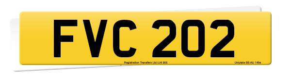 Registration number FVC 202